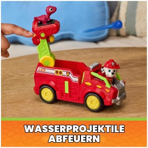 Masina de Pompieri Dino PAW PATROL Marshall cu Figurina, 20 cm, 2 Proiectile - Img 4