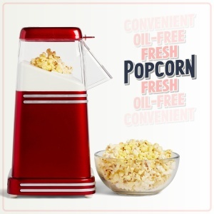 Masina de Popcorn Nostalgia RHP310, 1.9 Litri, Sanatos, Fara Ulei, Rosu Retro - Img 5