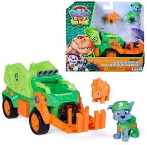 Masina de reciclare PAW PATROL Rocky cu figura Dino, 23 cm, interactiv