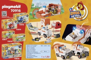 Masina de salvare PLAYMOBIL Duck On Call 70916 cu lumini si sunete, pentru copii de la 3 ani - Img 7