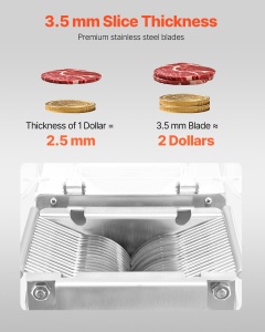 Masina de taiat carne VEVOR DGQ-32B 550W lame din inox 35mm grosime - Img 3