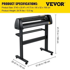 Masina de taiat vinil VEVOR, pachet de taiere cu hartie de 720 mm, imprimanta de vinil cu forta si viteza reglabile, afisaj LCD, kit de realizare a semnelor compatibile cu Windows - Img 7