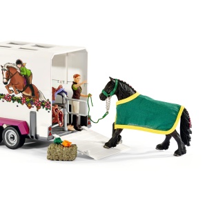 Masina de Teren cu Remorca pentru Cai Schleich Horse Club 42346, 38 Piese - Img 2