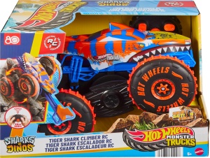 Masina de teren cu telecomanda Hot Wheels Tiger Shark Climber, 3 moduri de joc, super grip - Img 6