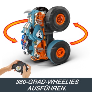 Masina de teren radiocomandata Hot Wheels Monster Trucks Rhinomite 112, transformabila in acceleratoare - Img 5
