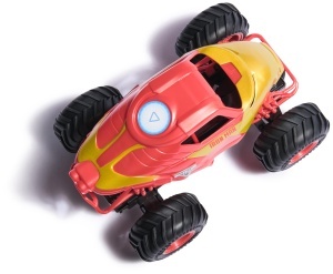 Masina de teren radiocomandata Monster Jam Iron Man, 124, rosu-gold, pentru copii de la 4 ani - Img 9
