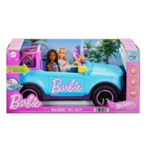 Masina de Teren RC Hot Wheels Barbie SUV, Capacitate 2 Papusi, Viteza 8.5 kmh - Img 6