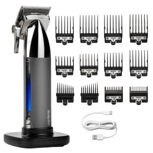Masina de tuns BaByliss Super-X Metal E996E, cu lame din otel japonez, acumulator lithium, negru - Img 1