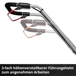 Masina de tuns iarba cu acumulator Einhell GE-CM 36/33 Li Kit Power X-Change (36 V, latime de taiere de 33 cm, pana la 250 m2, colector de iarba de 30 L, inaltime de taiere de 25-65 mm, inclusiv 2 baterii de 2,5 Ah + 2 incarcatoare) - Img 8