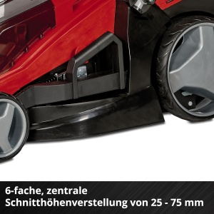 Masina de tuns iarba cu acumulator Einhell GE-CM 36/43 Li M-Solo Power X-Change (36 V, latime de taiere de 43 cm, pana la 600 m2, fara perii, functie de mulcire, colector de iarba de 63 L, inaltime de taiere de 25-75 mm, fara baterie) - Img 7