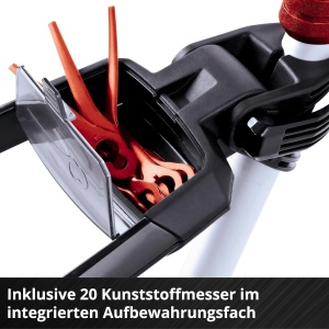 Masina de tuns iarba cu acumulator Einhell GE-CT 18 Li Solo Power X-Change (Li-Ion, 18V, 8500rpm, cap motor rotativ si rabatabil, Flowerguard, fara baterie si incarcator) - Img 9
