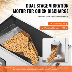 Masina de umplere VEVOR F-100-V2 Automata 1-100 g Inox pentru Pulberi si Particule - Img 3