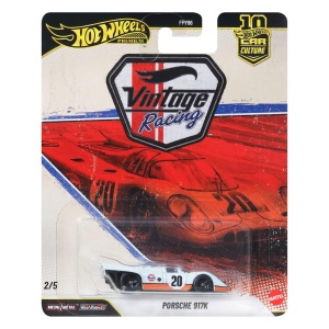 Masina Die-Cast Hot Wheels Porsche 917 K 164 cu Roti Real Riders si Caroserie Metalica