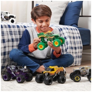 Masina Monster Truck Dalmatian 124 - Detalii Autentice, Culoare Albastra - Img 5