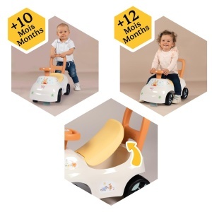 Masinuta Winnie Puuh 2-in-1 pentru copii - Rutscher si Lauflernwagen cu lenker, 10 luni - Img 3