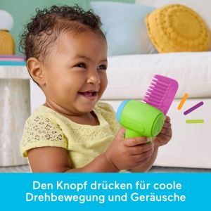 Masuta de machiaj interactiva Fisher-Price cu 4 accesorii, 75 melodii, multi-lingv - Img 5