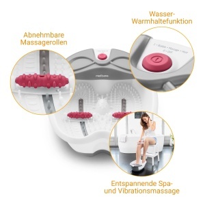 medisana FS 300 baie cu spuma pentru picioare cu reflexoterapie pentru picioare baie electrica pentru picioare functie de mentinere a caldurii baie de - Img 4