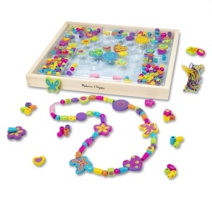 Melissa Doug Set Creativ Perle din Lemn FSC 200 Piese Pentru Copii 4