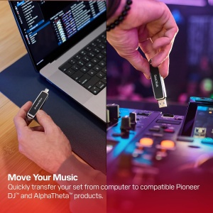 Memorie USB SanDisk DJ Flash Drive, 512GB, USB 3.2 Gen 2, Dual Drive USB-C/USB-A, Optimizat pentru Pioneer DJ & AlphaTheta, Black - Img 7