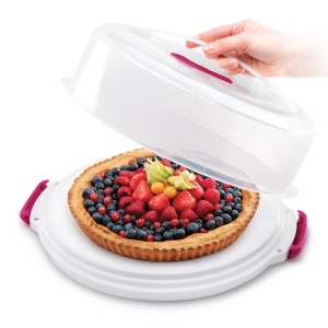 Metaltex Suport Tort Ajustabil O30 cm AlbTransparent Inaltime Reglabila 8-15 cm - Img 5