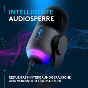 Microfon Gaming Logitech Yeti GX, USB, RGB, Negru - Img 4