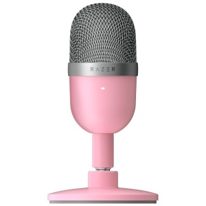 Microfon Razer Seiren Mini Quartz USB Compact Roz pentru Streaming