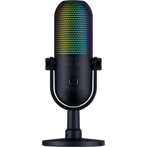 Microfon USB Razer Seiren V3 Chroma, Negru, RGB, Tap-to-Mute
