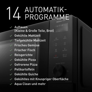 Microunde cu grill Panasonic NN-GD35QBEPG 1000W 29L negru design compact - Img 6