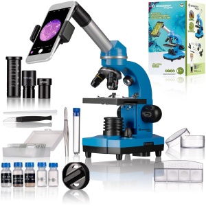Mikroscop pentru copii BRESSER JUNIOR Biolux SEL, 40x-1600x, cu LED, 4 culori