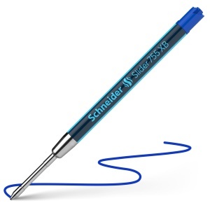 Mina pentru stilou Schneider Slider 755, Viscoglide, 10 buc, albastru - Img 5