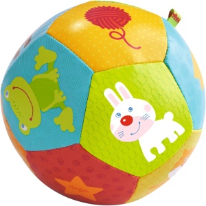 Minge HABA Babyball Tiere - Minge moale pentru copii de la 6 luni, cu motive de animale - Img 1
