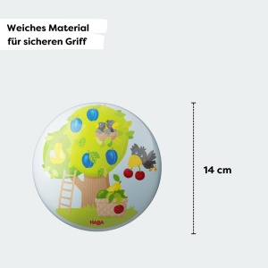 Minge pentru copii HABA Obstgarten 14 cm, design fructe colorate, cu ventil - Img 3
