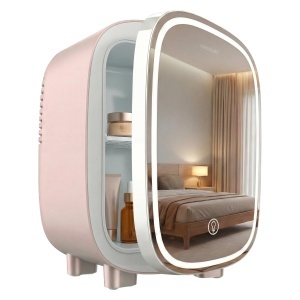 Mini Frigider Cecotec CoolingBeauty 4000 Mirror Rose, 4 L, racire pana la 5 C, LED