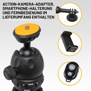 Mini-stativ KODAK PhotoGear 2-in-1 cu telecomanda, 22,9 cm, selfie stick, 360 rotire - Img 6