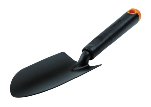 Mistrie cu flori Fiskars, pentru pardoseli dure, lungime 30 cm, cap din otel durabil/maner din plastic, negru/portocaliu, ergo, 1027017