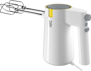 Mixer de mana BEKO 425W, 5 viteze Turbo, inox, alb - Img 7