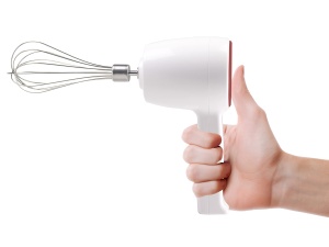 Mixer de mana Beper P102SBA007 fara fir 20W 5 viteze USB RosuAlb - Img 1
