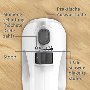 Mixer de mana Bosch CleverMixx MFQ24200, 400 W, 4 viteze, alb - Img 12