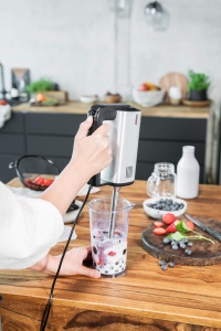 Mixer de mana Gastroback 40983 500W 5 trepte de viteza Turbo accesorii versatile argintiunegru - Img 7