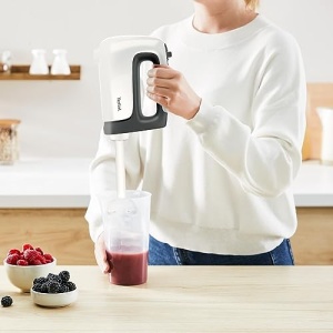 Mixer de mana Tefal PrepMix HT4611 500W AlbNegru Turbo 5 viteze - Img 10
