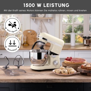 Mixer Planetar Karaca Mastermaid Chef Pro 1500W 5L Culoare Crema - Img 6