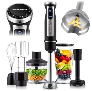 Mixer vertical Berdsen 1500W, 800 ml, gri si negru
