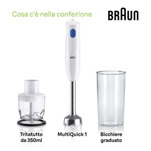 Mixer vertical Braun MultiQuick 1 MQ10201MWH 450W EasyTwist accesorii incluse Alb - Img 7