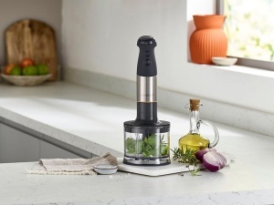 Mixer vertical Kenwood Triblade XL HBM60.307GY, 1000W, gri, cu accesorii - Img 3