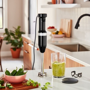 Mixer vertical KitchenAid Classic 5KHBV53EOB, 4 cutite din otel inoxidabil, negru - Img 7