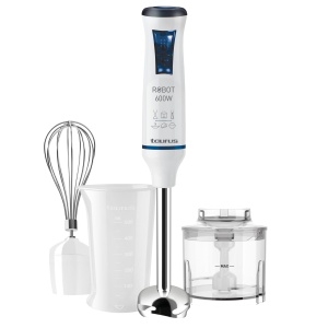 Mixer vertical Taurus Robot 600 Plus Inox, 600 W, 20 viteze, alb