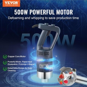 Mixer vertical VEVOR HB6089-UL, 500 W, 40,64 cm, cu viteza variabila - Img 2