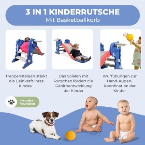 Mobiclinic(r) Kids, Tobogan pentru copii, Dino, Pliabil, Include cos si minge, Margini rotunjite, Antiderapant, Marca europeana, Max. 35 kg, Stabil, Sigur, Usor de asamblat, Interior exterior - Img 7