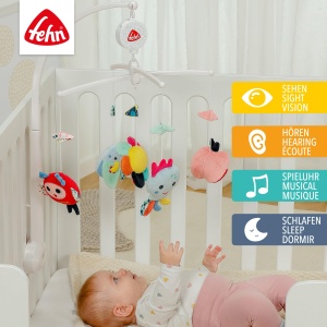 Mobil muzical Fehn COLOR Friends cu melodie Traumerei, 40 cm, pentru bebelusi - Img 2
