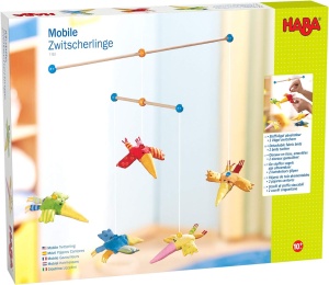 Mobile pentru bebelusi HABA 1103 cu 5 pasari colorate si soare, jucarie educativa - Img 6